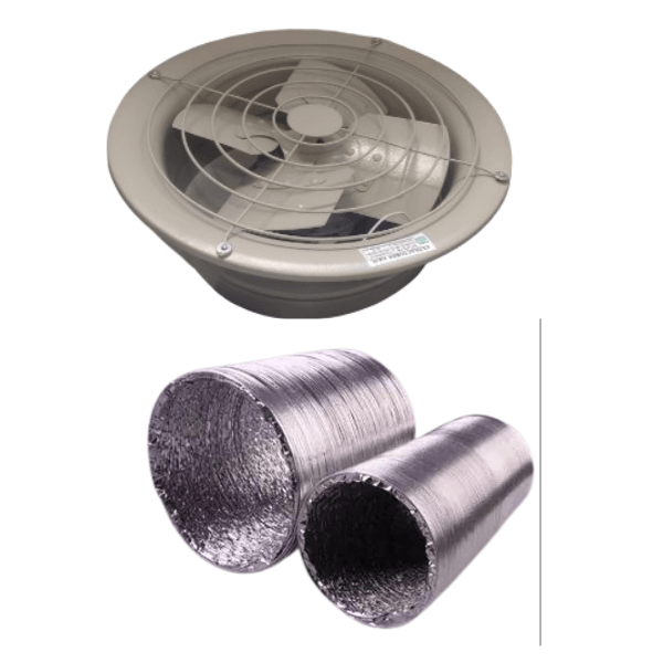 Combo Extractor Industrial 8" + Ducto Flexible 8" X 5mts - Promelec FGA-