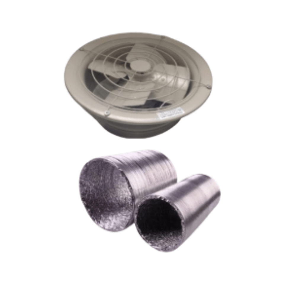 Combo extractor industrial 12" + Ducto Flexible 12" X 5 mts - Promelec FGA-