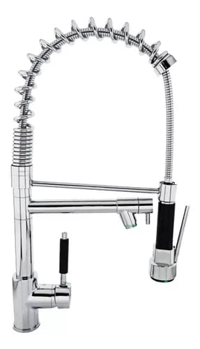 MEZCLADOR LAVAPLATOS MONOCONTROL DOBLE SALIDA DE AGUA ESPIRAL EXTRAIBLE