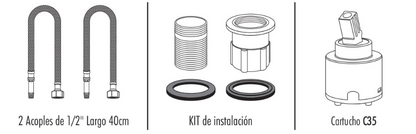 Griferia Industrial Con Extensor Premium