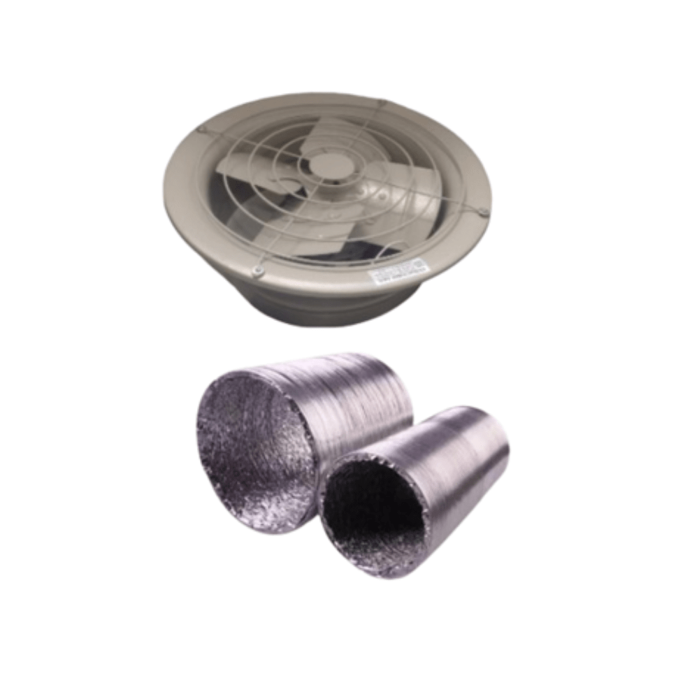 Combo Extractor Industrial 12" + Ducto Flexible 12" X10 Mts - Promelec FGA-