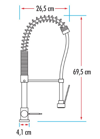 Griferia Industrial Con Extensor Premium